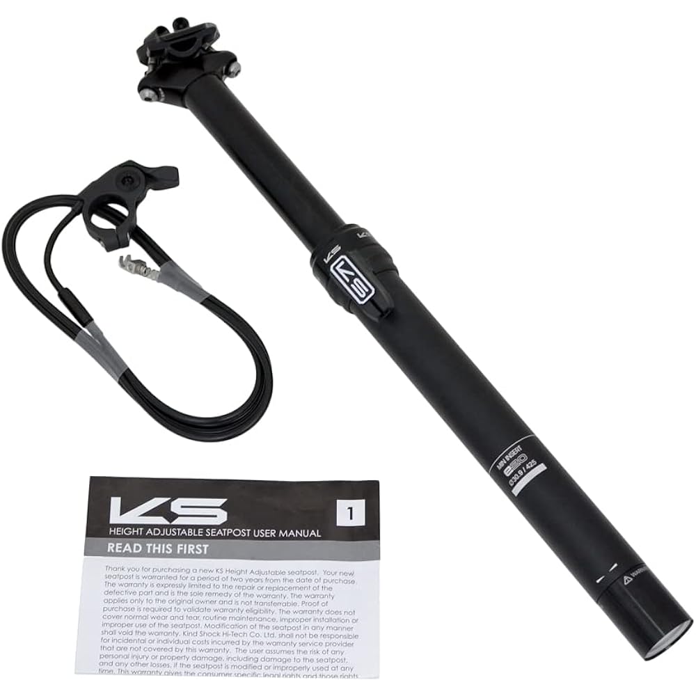Kind Shock KS E20 30.9x370mm Remote Dropper Seatpost Travel 100mm, VH2646