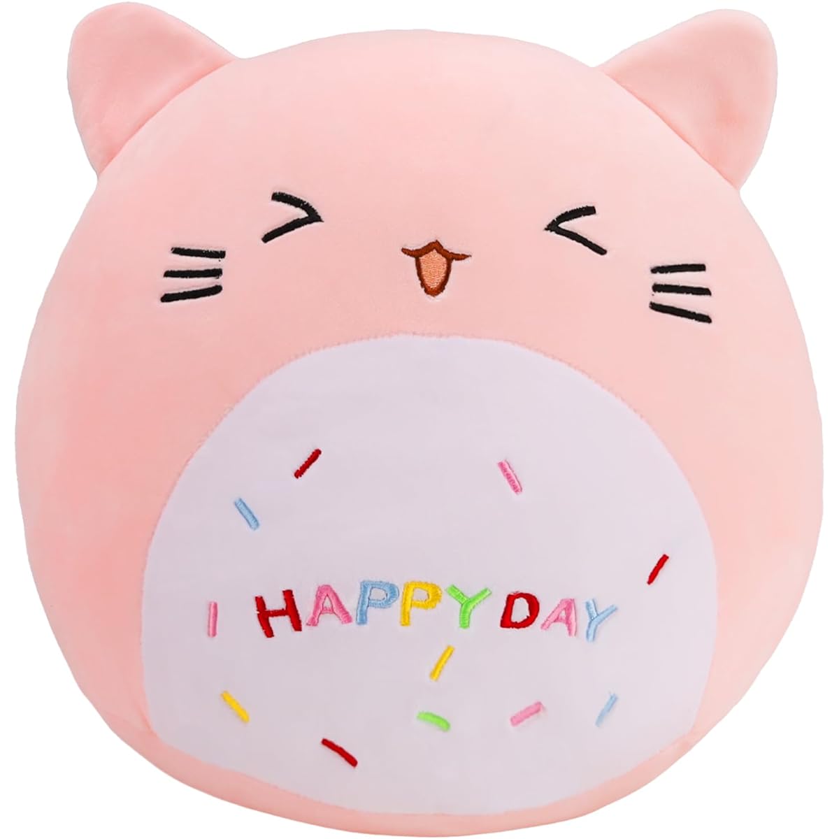 Ezrealhoon Cat Plush Toy 12 Inch Cat Pillow Soft Stuffed Cat Plush Cat Pillow Stuffed Toy Soft Plush Pillow Baby Stuffed Animal Cat Shape Design Sofa Pillow Decorative Doll (Cat A)