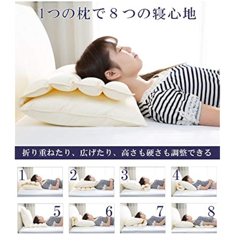 Maruhachi Mawata Maruhachi Pro Folding Pillow with 2 Hotel Specification Covers Blissful Sleep