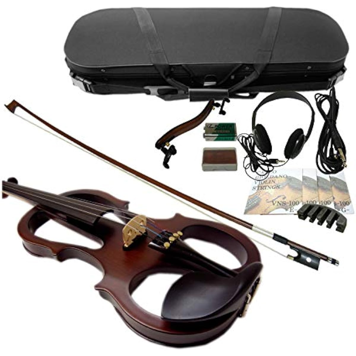Sound deadening effect electric violin ESV-380 Brown [8-piece set] Shipping after trial inspection & adjustment