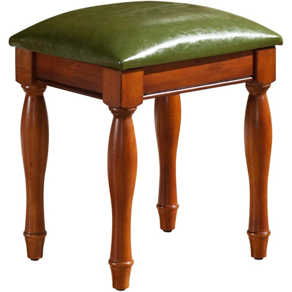 Keyboard Bench Piano Chair Dressing Table PU Leather Piano Stool American Guzheng Drum Manicure Chair Wooden Piano Keyboard Stool Piano Keyboard Bench (Color: Green, Size: 38x31.8x42cm)
