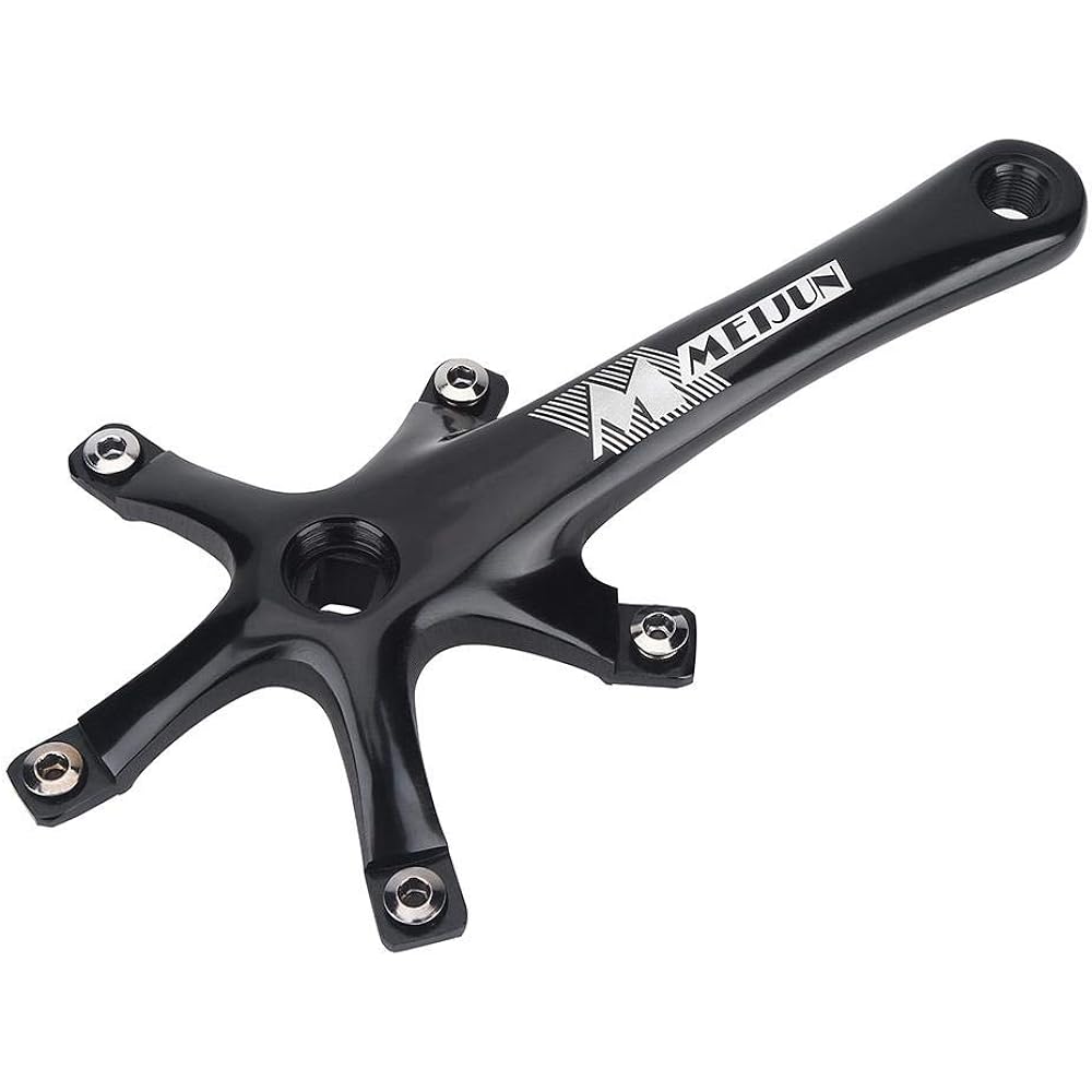Bicycle Crankset Single Speed Crankset Ultra Light Durable Compatible Aluminum 170 mm Yes Black