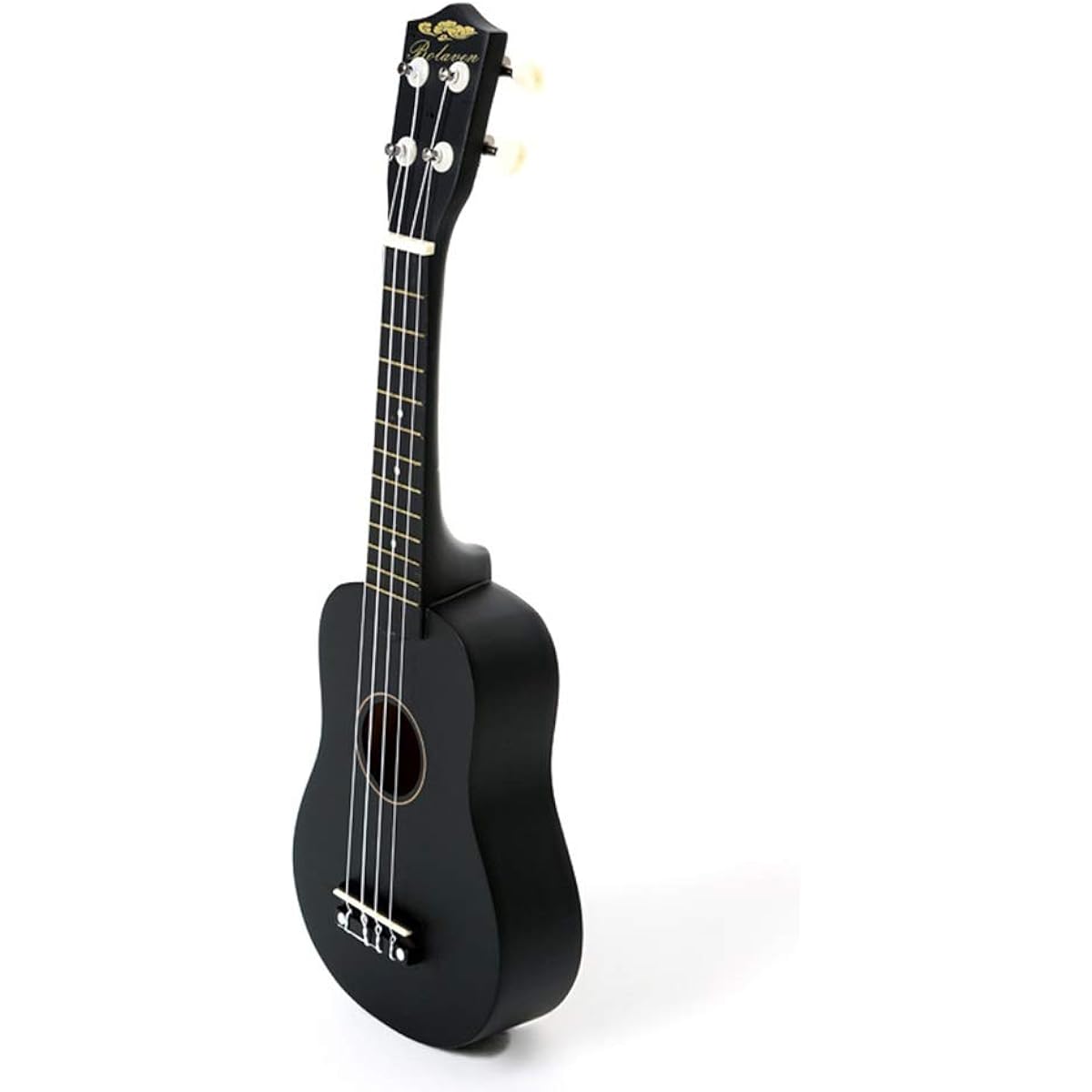 Ukulele Black Ukulele 4 String Instrument Perfect Gift for Beginners 21 Inch Concert Ukulele (Color: Black, Size: 21 inches)