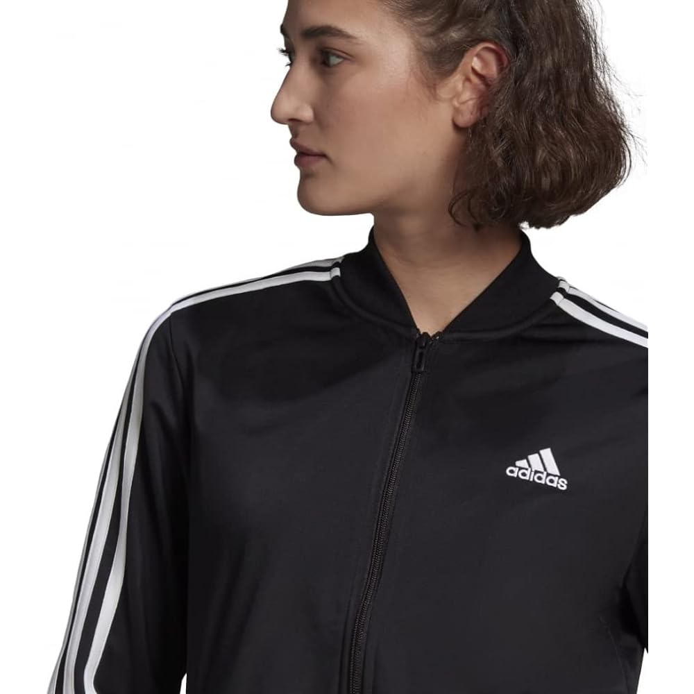 [Adidas] Jersey Top and Bottom Set Essentials 3 Stripes Tracksuit Women's