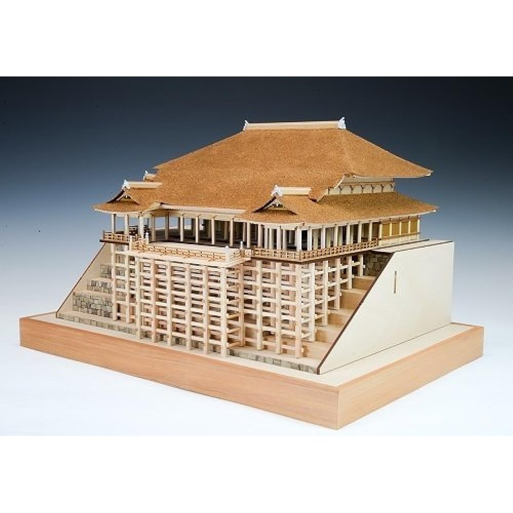 Woody Joe 1/150 Kiyomizu Temple Main Hall/Stage Wooden Architectural Model Assembly Kit