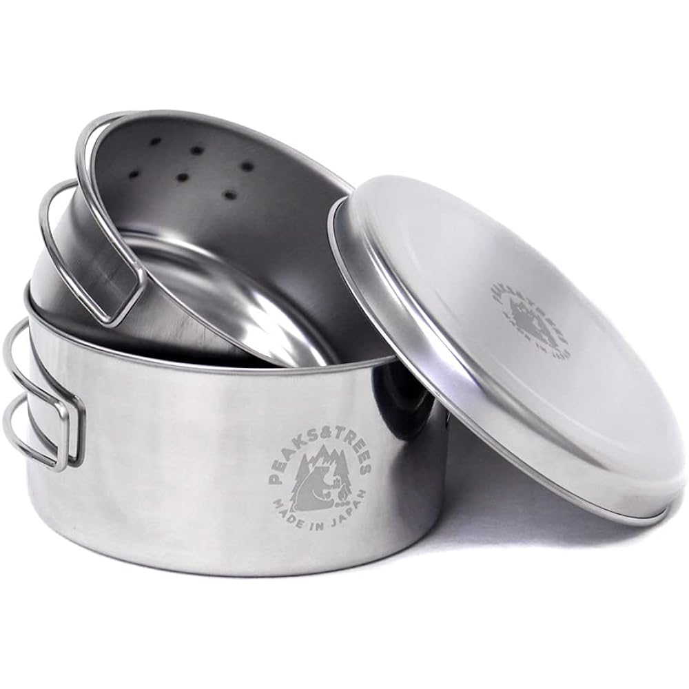 PEAKS&TREES Outdoor Camping Stainless Steel Solo Multi Cooker Set [Made in Tsubame-Sanjo]