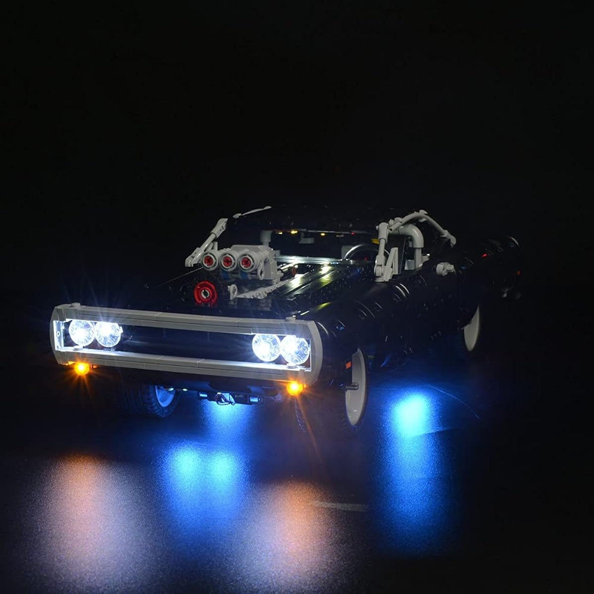 Kyglaring LED Lighting Kit Only - Light Set Designed for Technic Fast & Furious Dom's Dodge Charge Lego 42111 Building Set - Lego Set Not Included (Standard Version)