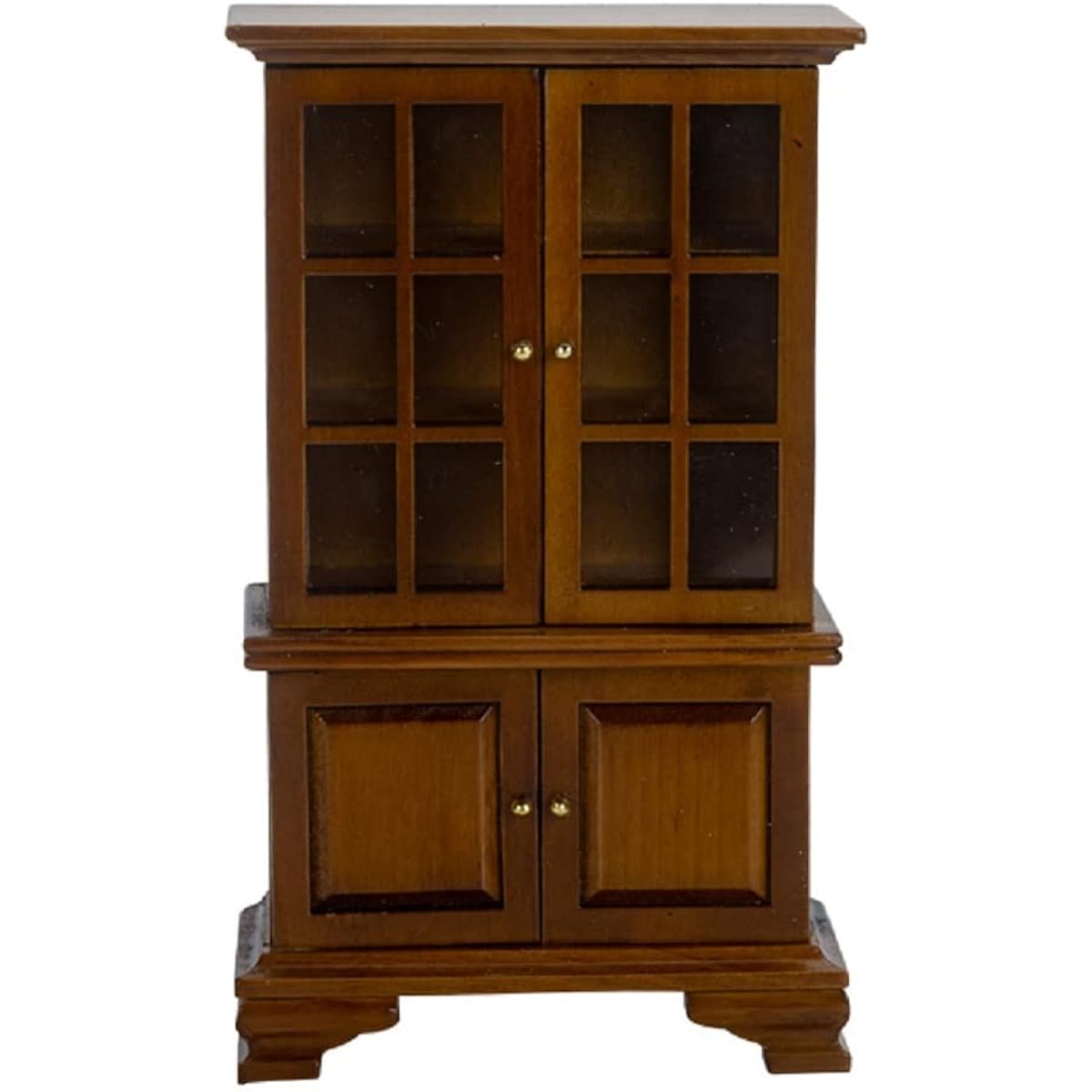 Cutemini Dollhouse Furniture Cabinet 1/12 Scale Dollhouse Accessories Dollhouse Display Shelf for Living Room Den (White)