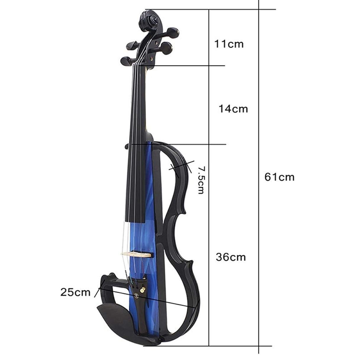 Violin Electric Violin Maple with Chin Rest Electric Violin Kit (Color: Orange)