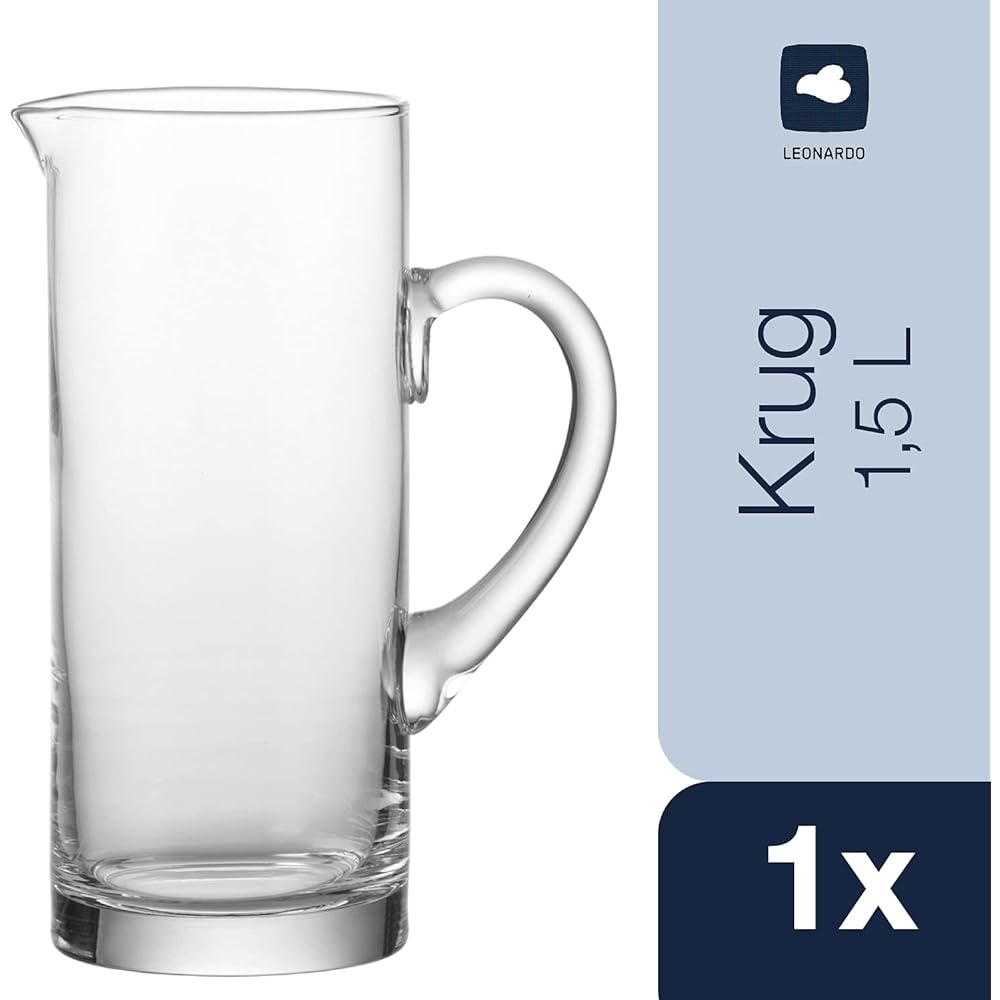 LEONARDO Pitcher Clear Size: 17 x 10.5 x 25cm Jug 1,5l Ciao VIP 067533