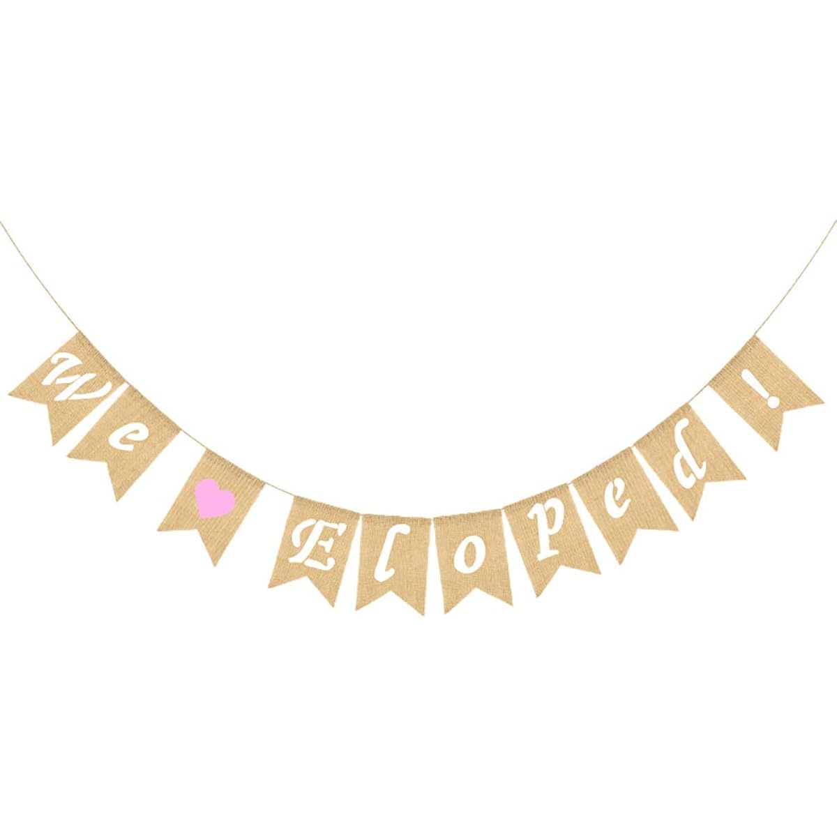 LUOZZY We Eloped Banner Swallowtail Pull Flag Layout Decoration Wedding Party Decoration
