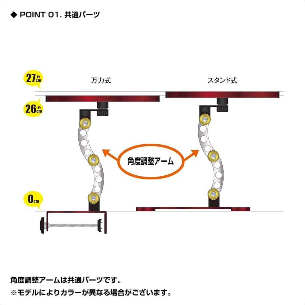 [Essentials for smelt fishing/Stand type/Vise type to choose from] Smelt electric reel table PROX (PROX) Smelt multi-action table High type Vise type/Stand type Color: Navy/Red/Black (PX9285MR/PX9285ST)