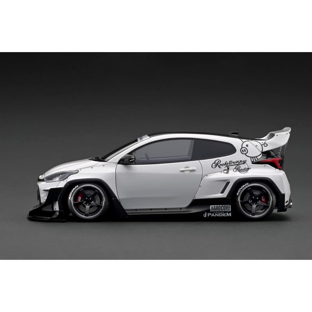 TK.Company ignition model 1/18 PANDEM GR YARIS (4BA) White finished product