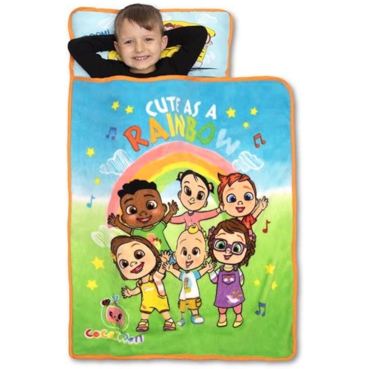 Cocomelon Toddler Nap Mat Rainbow-Cute JJ and Friends