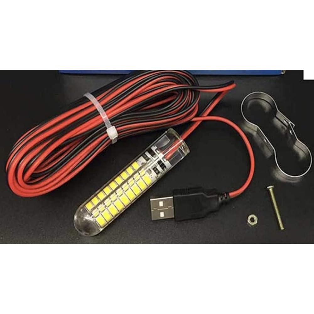 UNARITWI [USB type 10m cord] Fishing light for underwater use Waterproof 72LED Up to 200 hours 5V mobile battery type