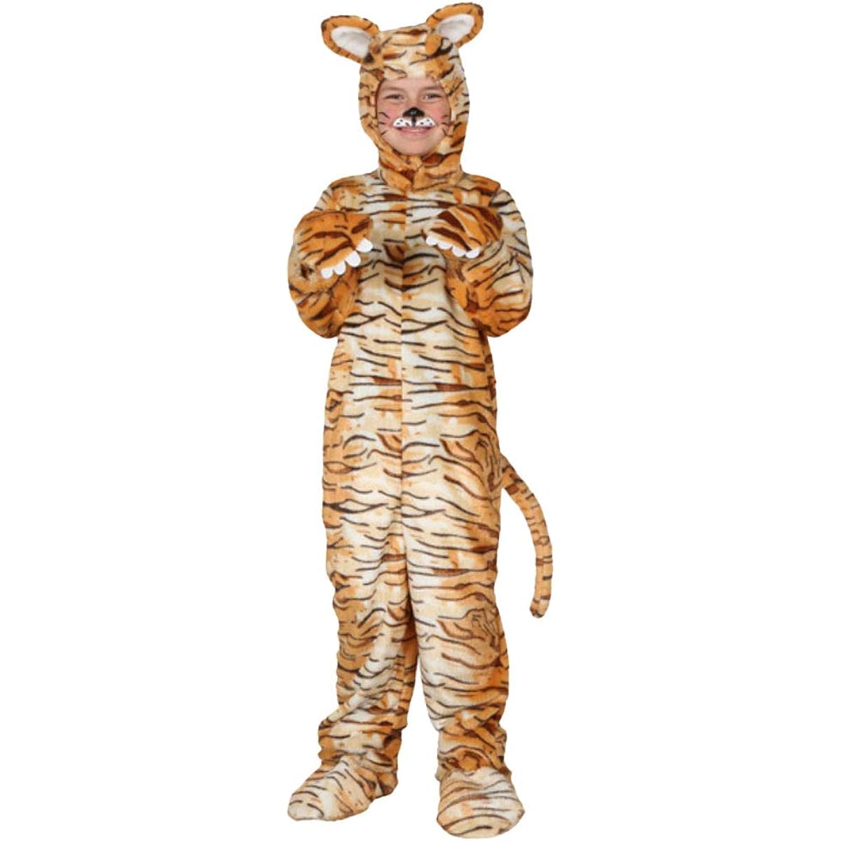 [since then] Kigurumi Coverall Halloween Costume Cosplay Clothes Warm Tiger Costume Cute Parent and Child Gift Commemorative Photo Costume Long Sleeve Adult Kids Unisex Family