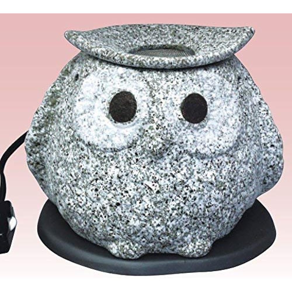 Tokoname-yaki tea incense burner: Electric tea incense burner (with ceramic plate, uses electricity 100v40w) Yamabogama stone style owl multi Size: 13 x 15.5 x 13.5 cm Le 36-16