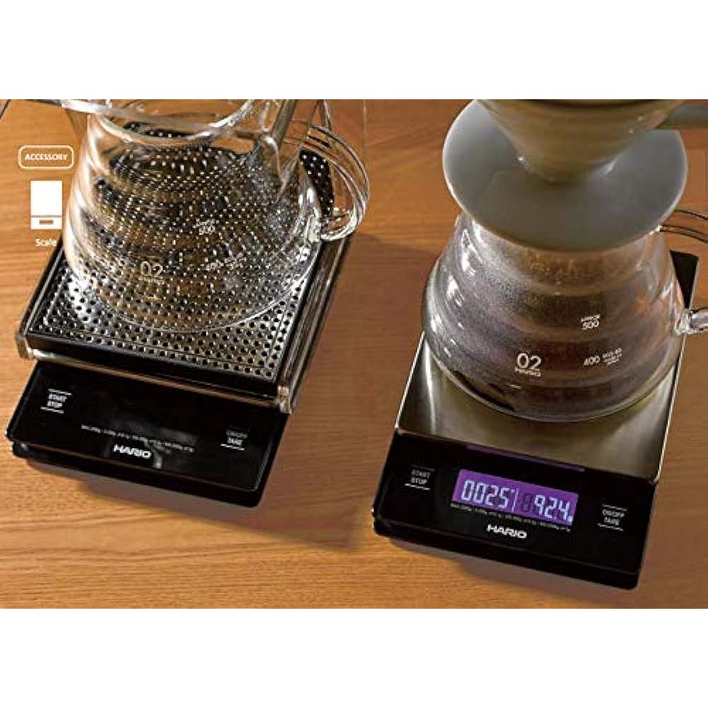 HARIO V60 Metal Drip Scale Approx. 600g Hairline Silver VSTM-2000HSV