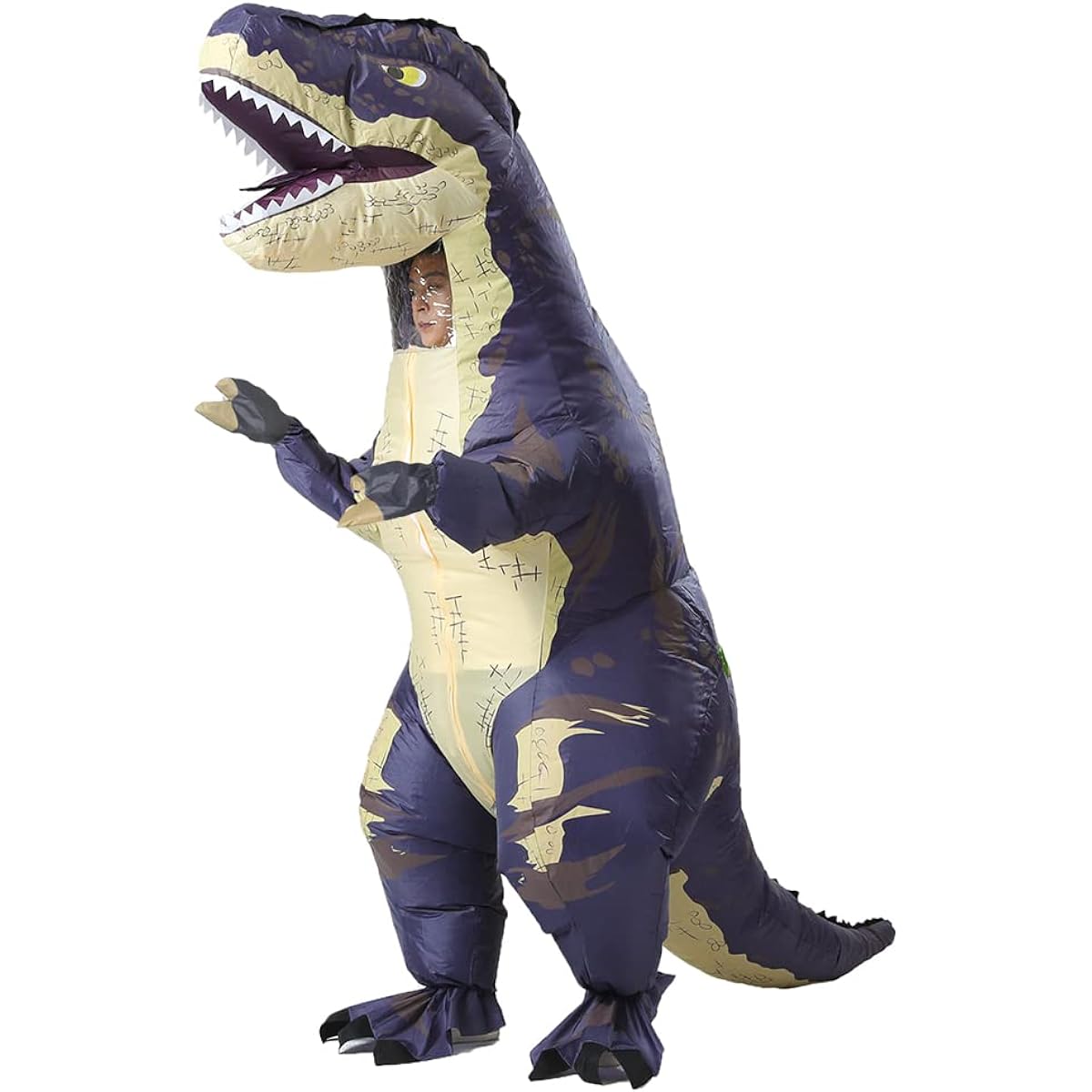 MXoSUM Inflatable T-Rex Costume for Adults, Inflatable Dinosaur Costume, Funny Dinosaur Halloween Costume, Party Cosplay Costume