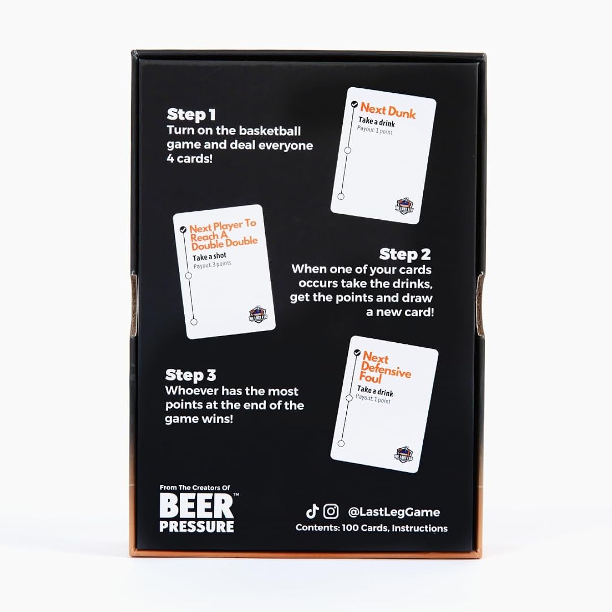 Beer Pressure The Last Leg - Basketball Drinking Game Perfect for Game Day, Tailgates, Parties, and Pre-Game