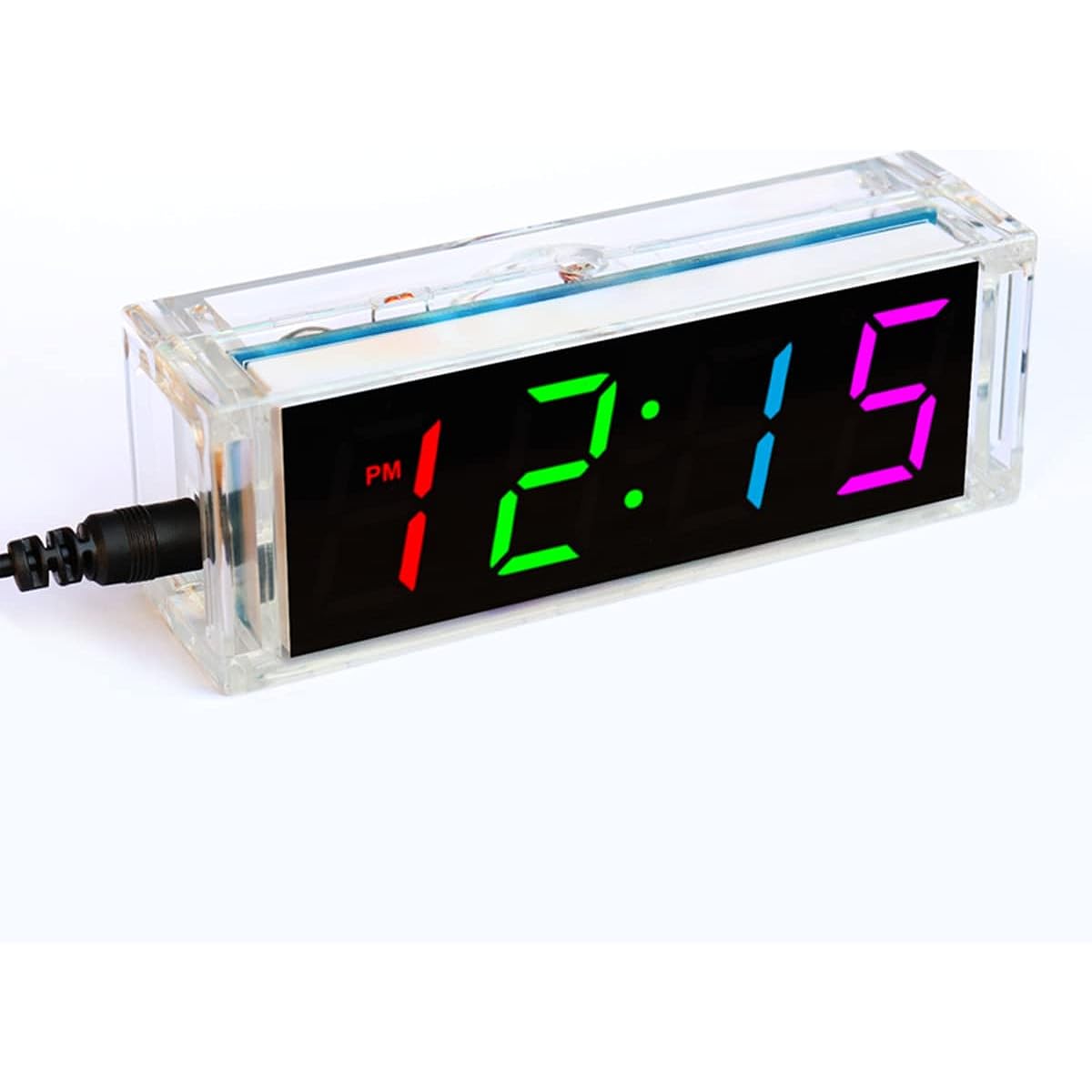 Colorful Digital Clock Electronic Kit DIY Parts Component Set Electronic Clock Welding Creation Experiment Kit