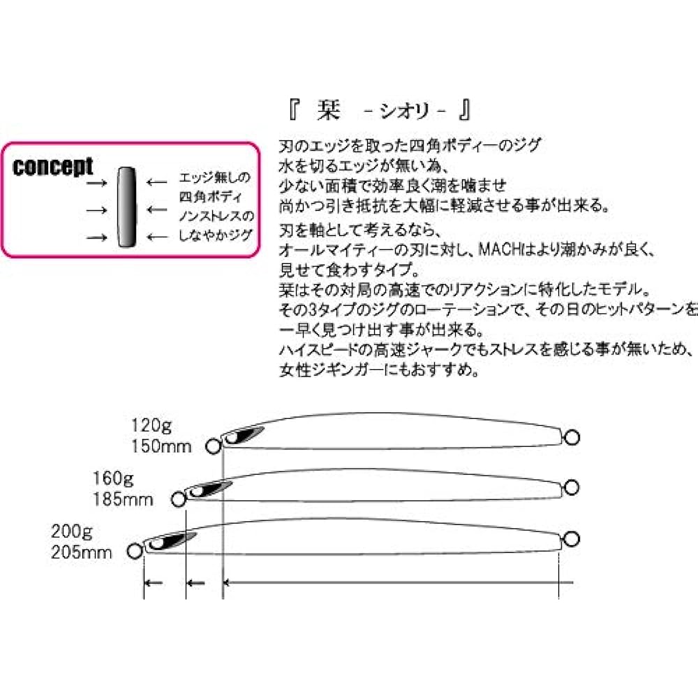 Second Stage Metal Jig secondjig Shiori 005 Bullpin 120g