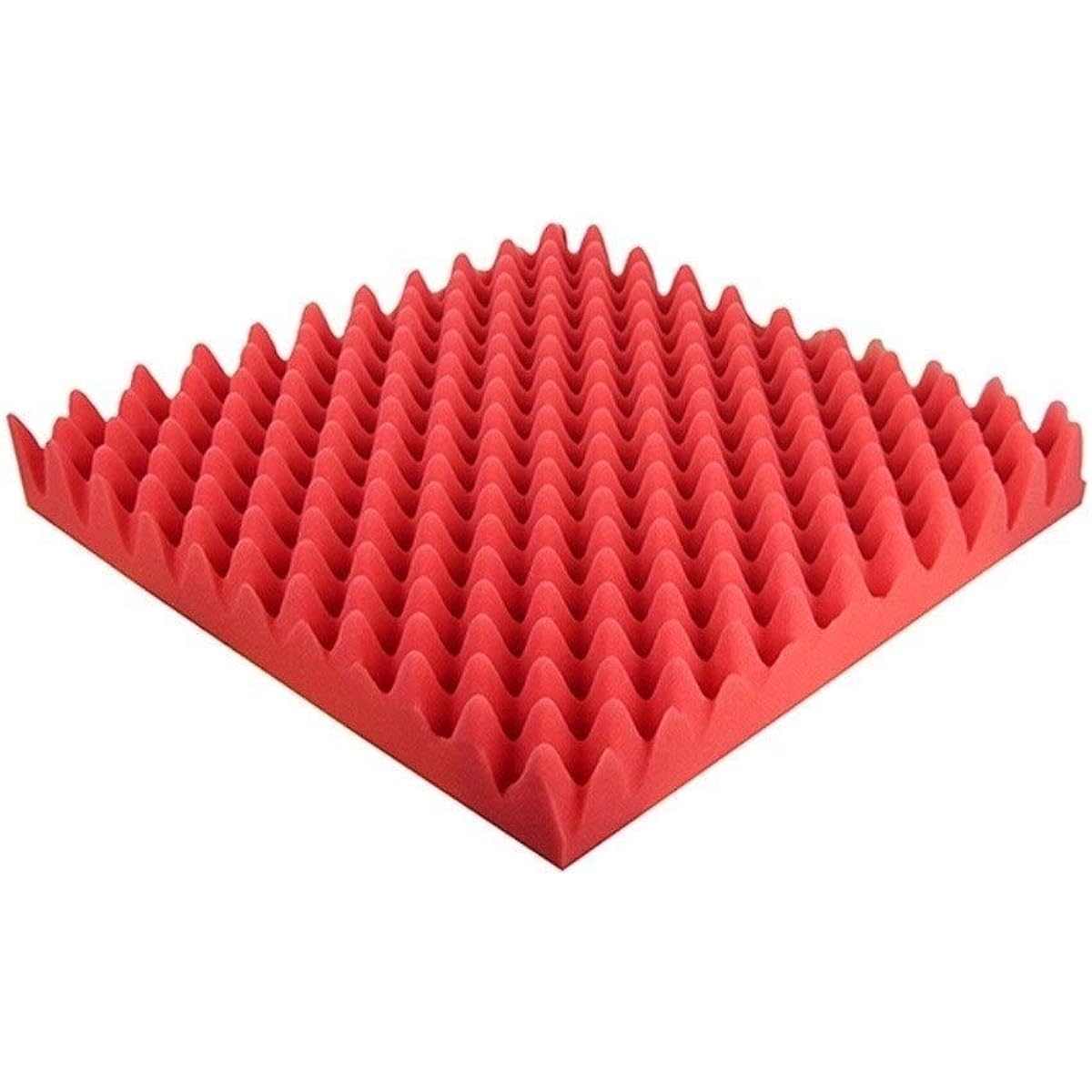 Multifunctional Acoustic Panel, High Density Noise Reduction Sound Absorbing Cotton Cinema Bar Soundproof Foam Size: 50 50 5CM (Blue) (Red)