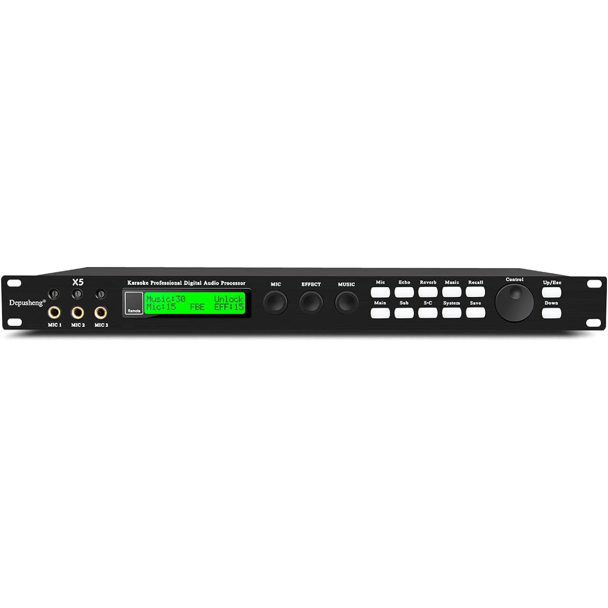 Depusheng X5 Karaoke Professional Digital Audio Processor Configurable with PC Interface Anti-Howling