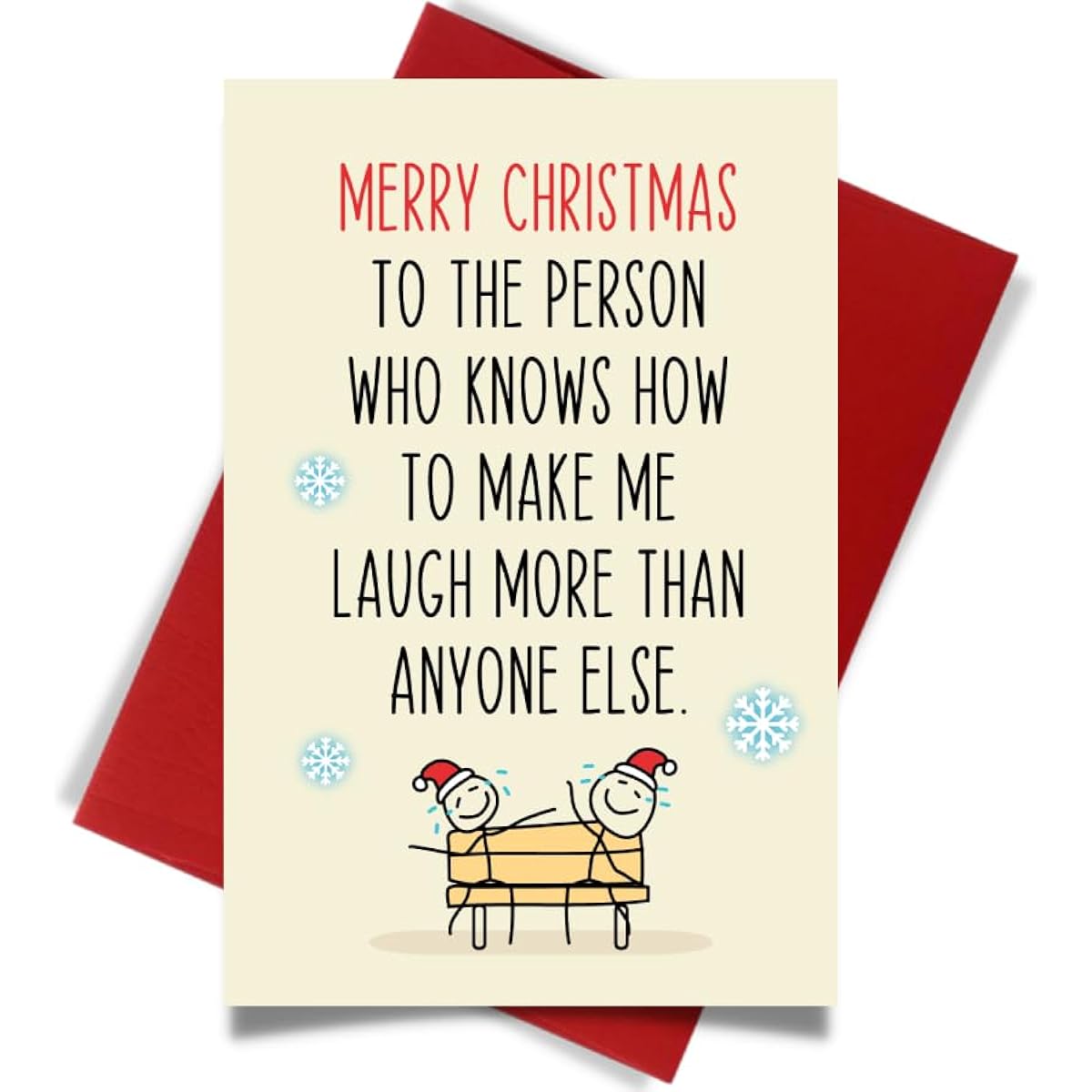 Cheerin Cute Christmas Cards for Husband and Wife - Whimsical Christmas Cards for Couples and Lovers - Memorable Gift for Husband, Wife, Boyfriend, Girlfriend, Man