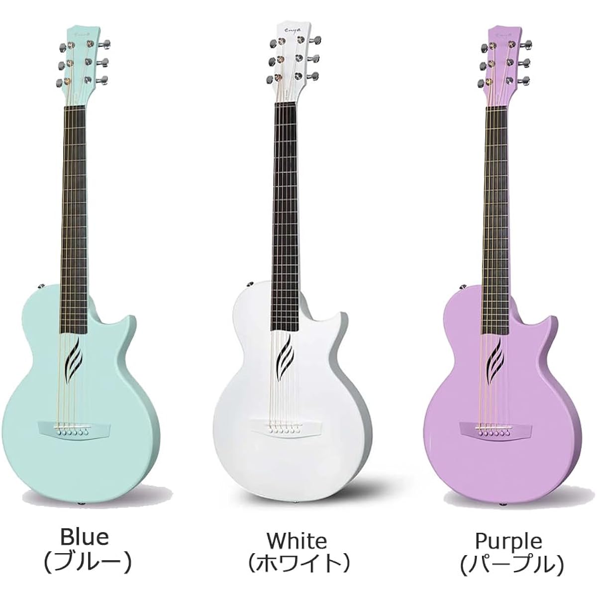 ENYA NOVA GO Black Acoustic Guitar Carbon Fiber Lightweight Thin Body Case Included Travel Guitar [Official Japanese Product] Enya