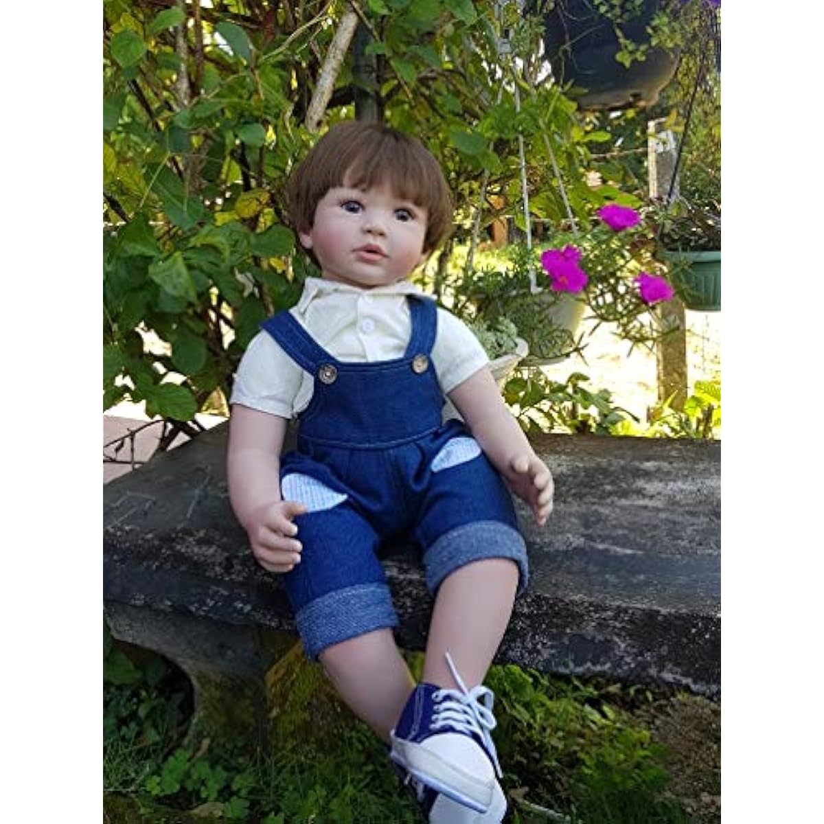24" 60cm Reborn Toddler Doll Boy Lifelike Cloth Weighted Body Toddler Doll Lifelike Baby Alive Doll with Outfit for Kids