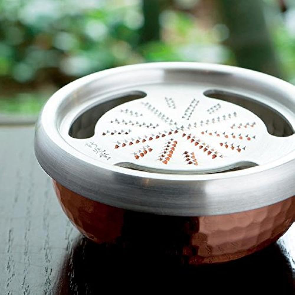 Shinkoukinzoku Grater, Copper Finish, 8cm Onkochishin Pure Copper Condiment Grater HMO-8