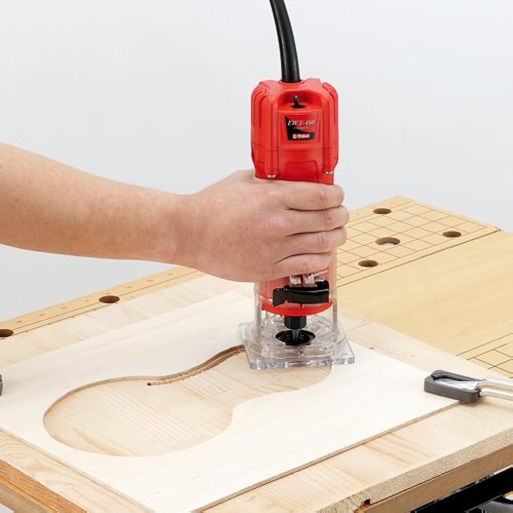 E-Value Trimmer 450W for Woodworking Chamfering Groove Cutting Decorative Surface Processing EWT-450N