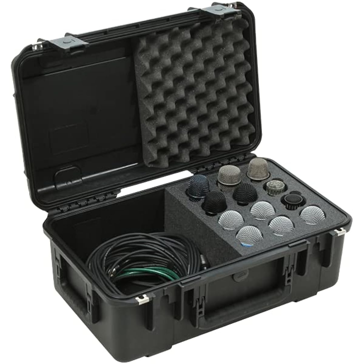 AKG 3I-2011-MC12 i Series Injection Molded Microphone Case with Foam for 12 Microphones with Storage Compartment