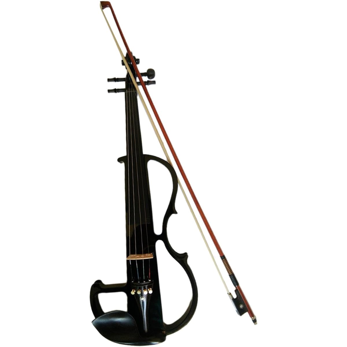 Tachiuwa Electric Violin Set with Carrying Case, Stringed Instrument 4/4 Size with Accessories for Beginners to Play Violin Enthusiasts, Black