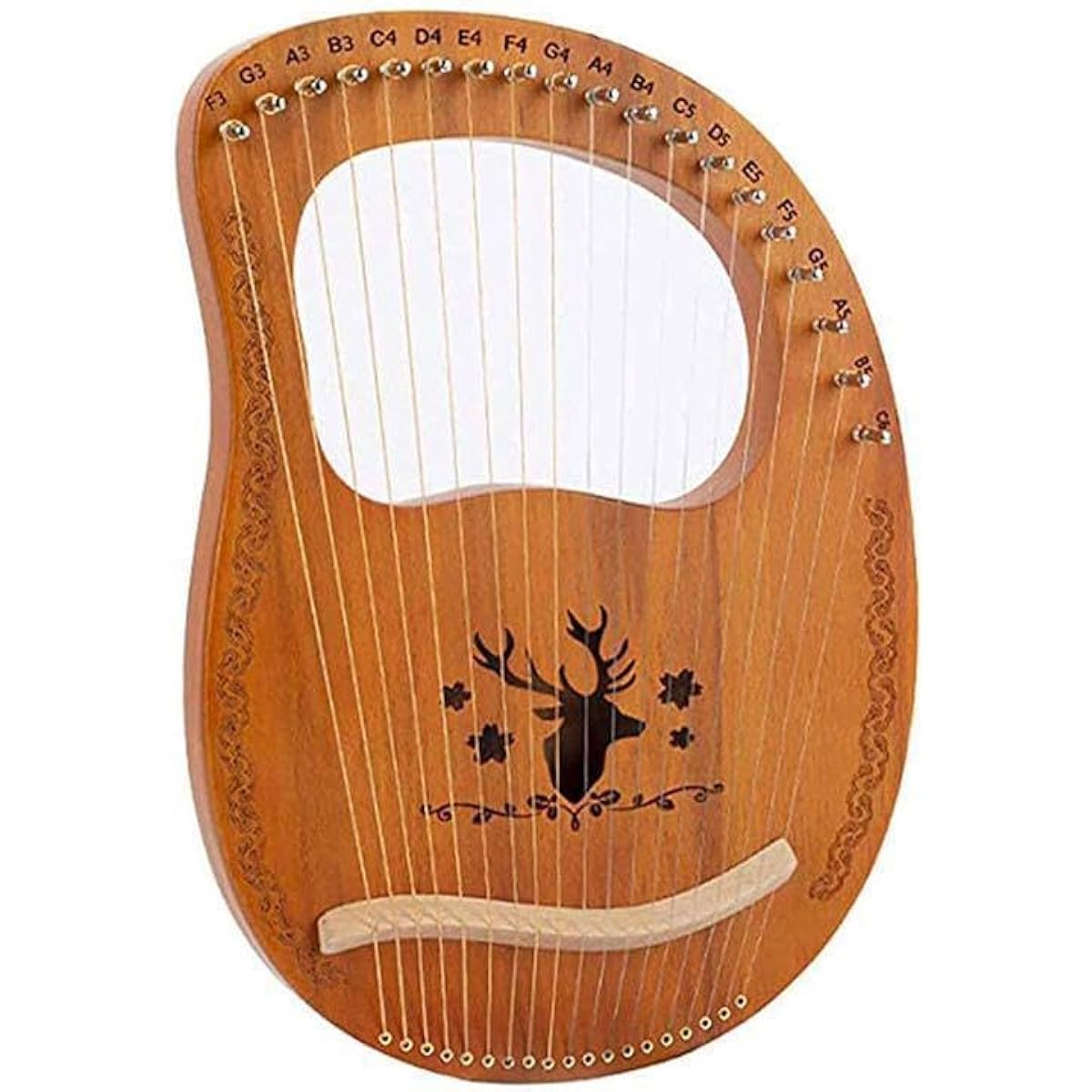 Comment required before purchase 19-string wooden lyre harp made of mahogany for beginners