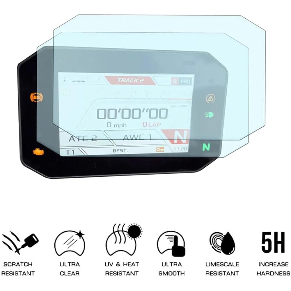 DEMUR Aprilia RSV4 TUONO v4 Paprc 2021-on Motorcycle Accessories Scratch Cluster Screen Dashboard Protection Instrument Film Dashboard Screen Protector (Size : 5 PCS)