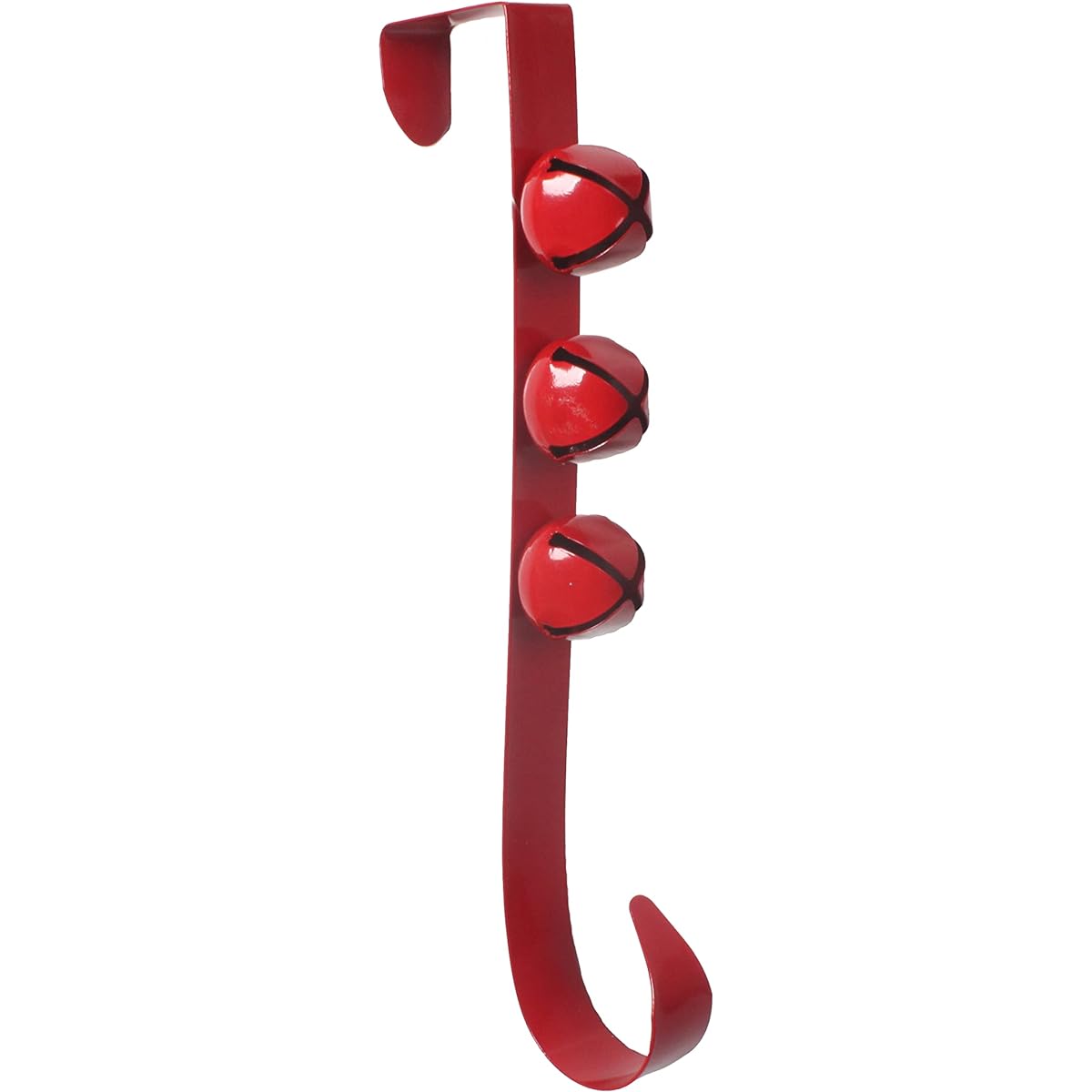 Vickerman 12" Shiny Red Door Hanger with Bells Features 3 Bells - 2 per bag