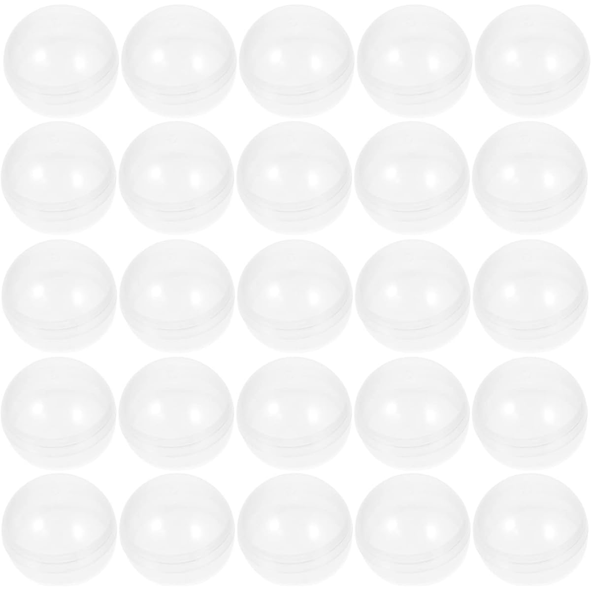 COHEALI Baby Toys Clear Fillable Ornaments 50pcs Mini Empty Round Capsules Clear Plastic Bauble Spheres for Kids Party Favors Toy Gumball Machine Kids Toys
