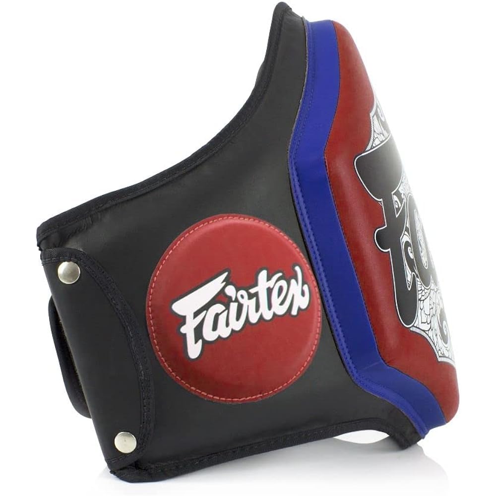 Fairtex Belly Pad Guard BPV3 Red Black Muay Thai Kickboxing MMA K1 Microfiber