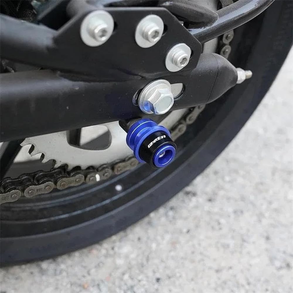 Bike Stand Swing Arm Slider 8mm Motorcycle Accessories CNC Swing Arm Spool Slider Stand Screw For GIXXER 250 SF 150 125 GIXXER 250SF 2018-2022 2023 (Color: Gold, Size: B)