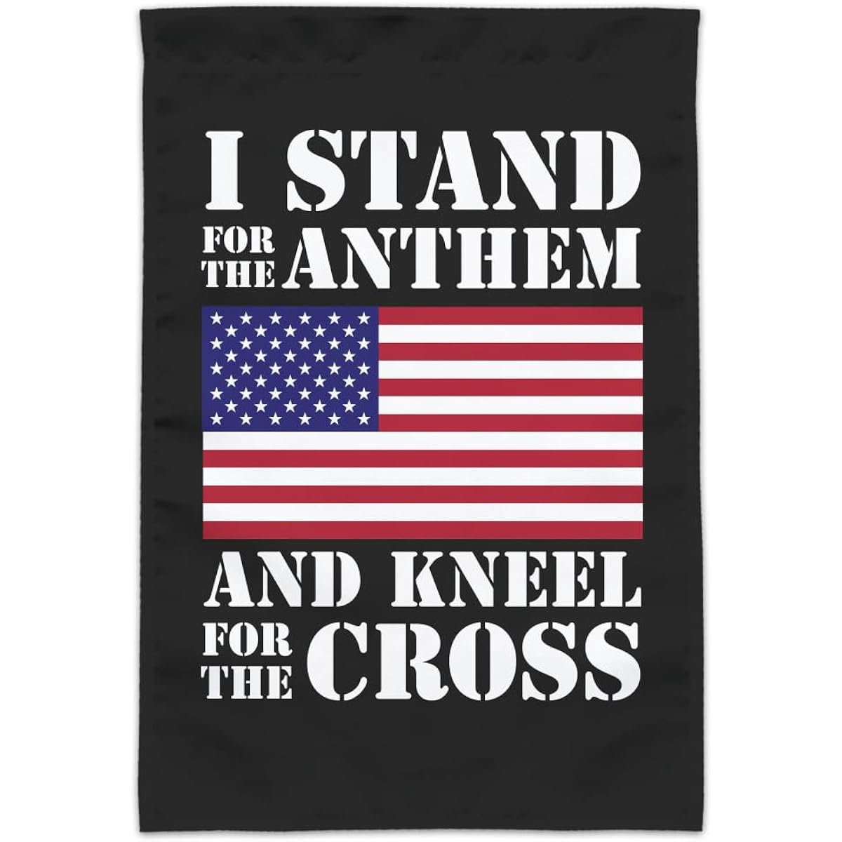 I Stand The Flag Kneeling Lying Down USA American Flag Patriotic Garden Yard Flag (Pole Not Included)