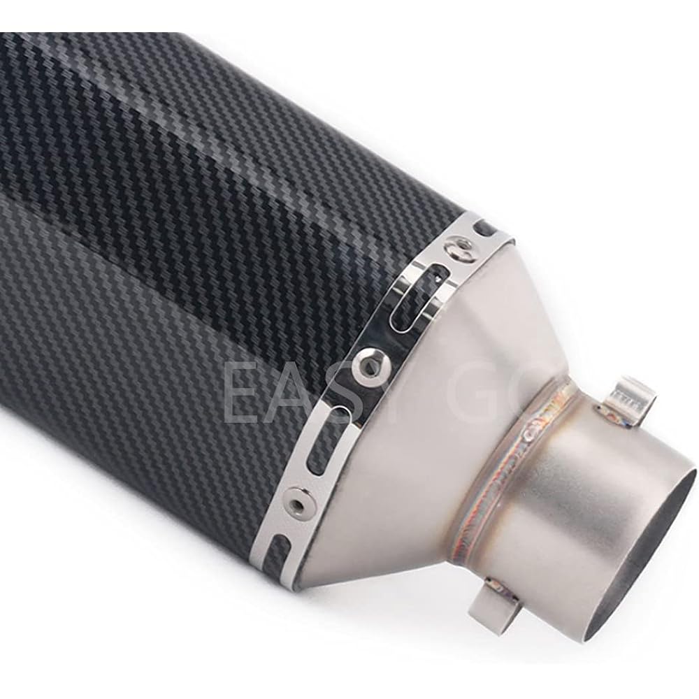 Bike Slip-On Muffler Bike Silencer General Purpose Inlet 50.8mm Circular Outlet Length 310mmm (Full Size, 310mm)