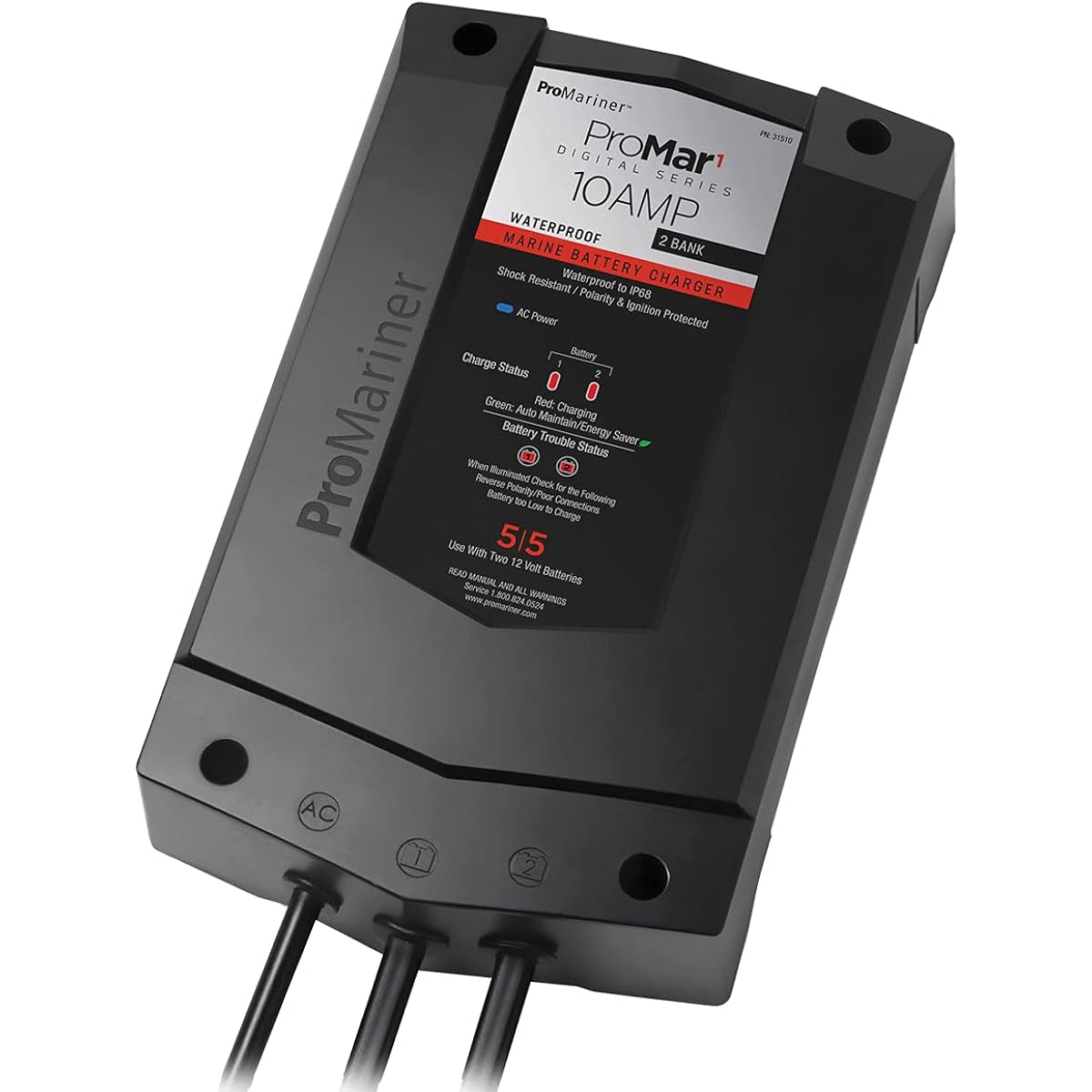 ProMariner Batt Chgr ProMar1 DS 12V 10A 2 Banks