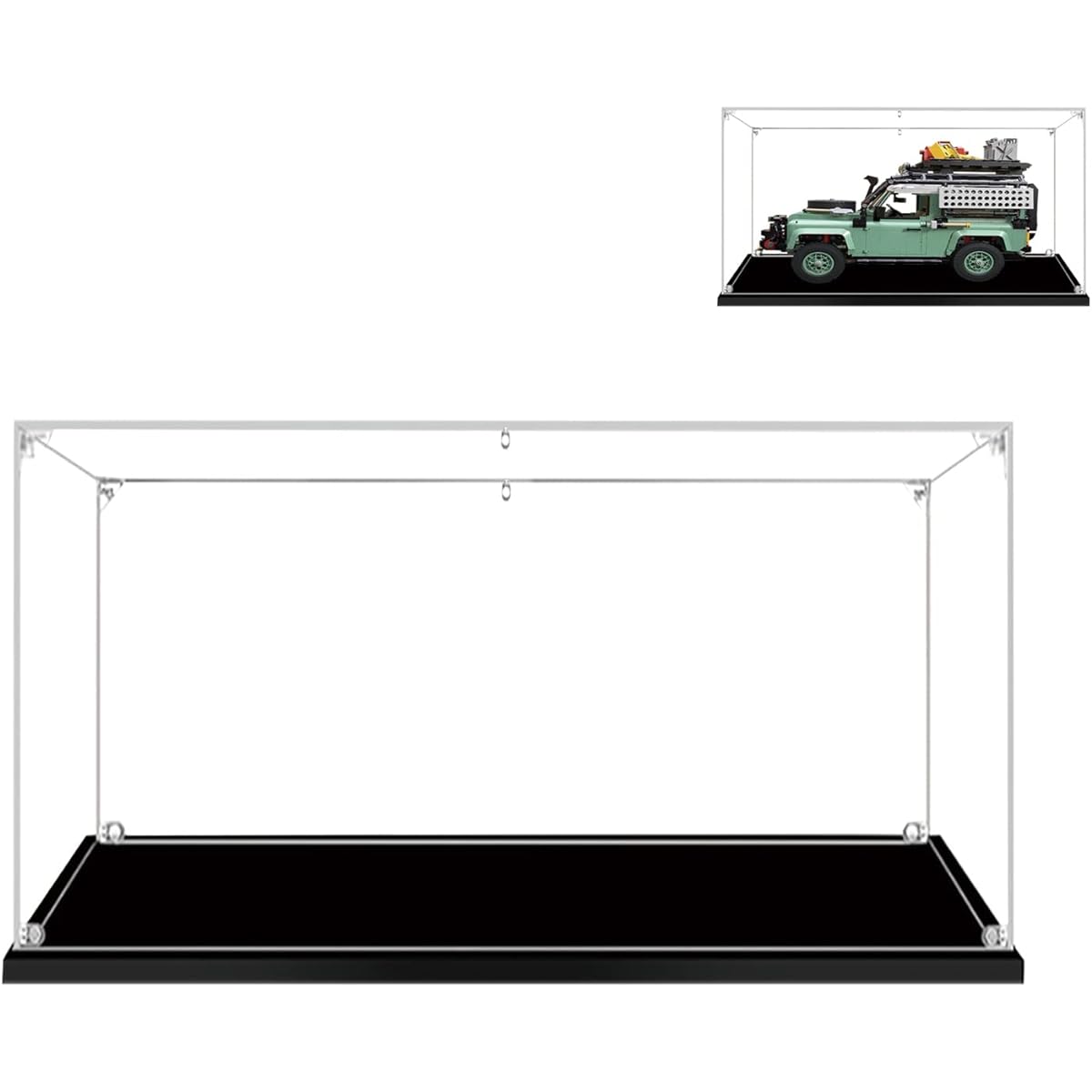 BOOVAX Display Case - Acrylic Clear Display Box for Lego-10317 - Compatible with [Land Rover Defender 90] Model - 13.87 x 7.87 x 9.87 Inches