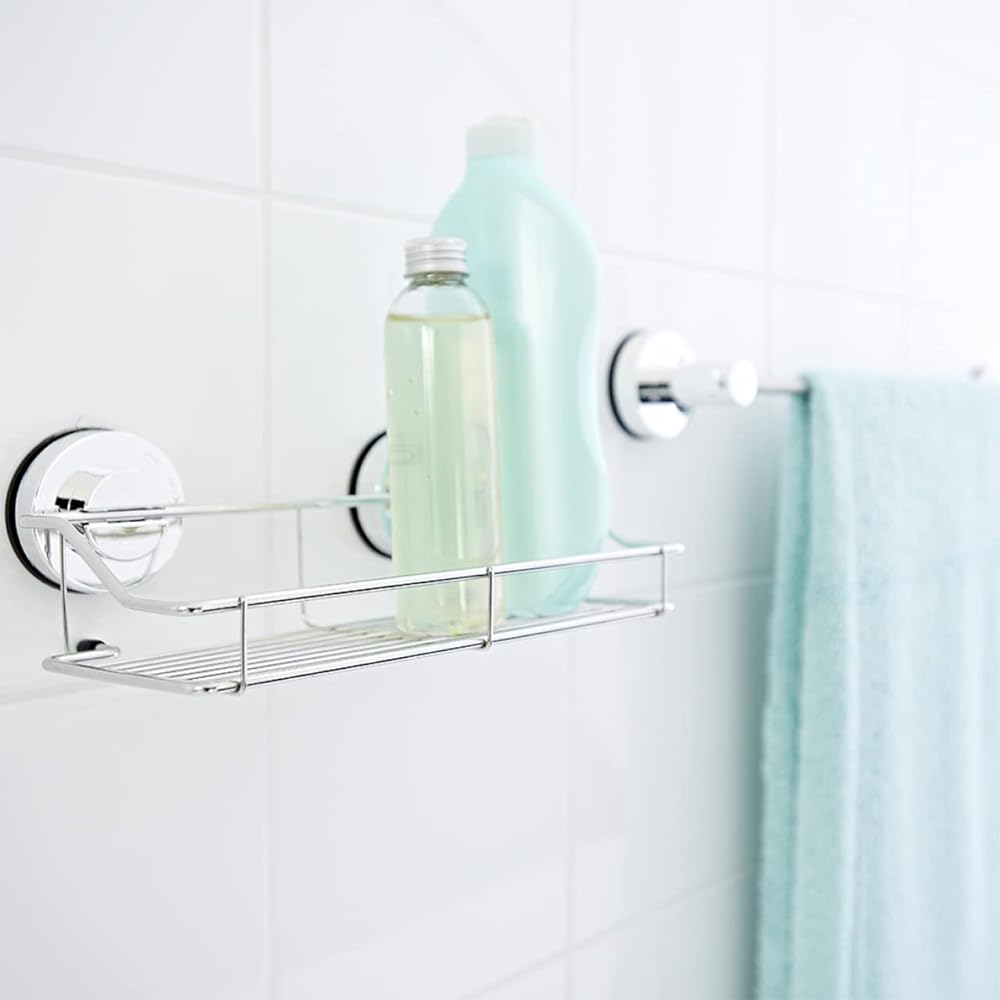 RIDDER Suction Shower Tray 305x146x115mm Bathroom Storage Suction Cup Storage Rack Planning Germany RI12010200