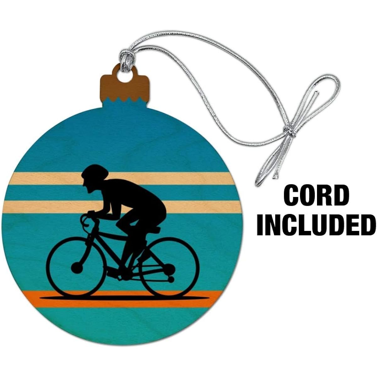 Road Bike Cycling Bicycle Wood Christmas Tree Holiday Ornaments