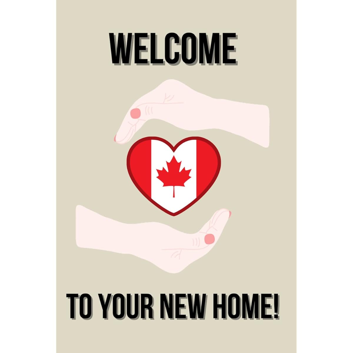 AweStar Eagle Canadian Citizenship Congratulations Card - Welcome to your new home!