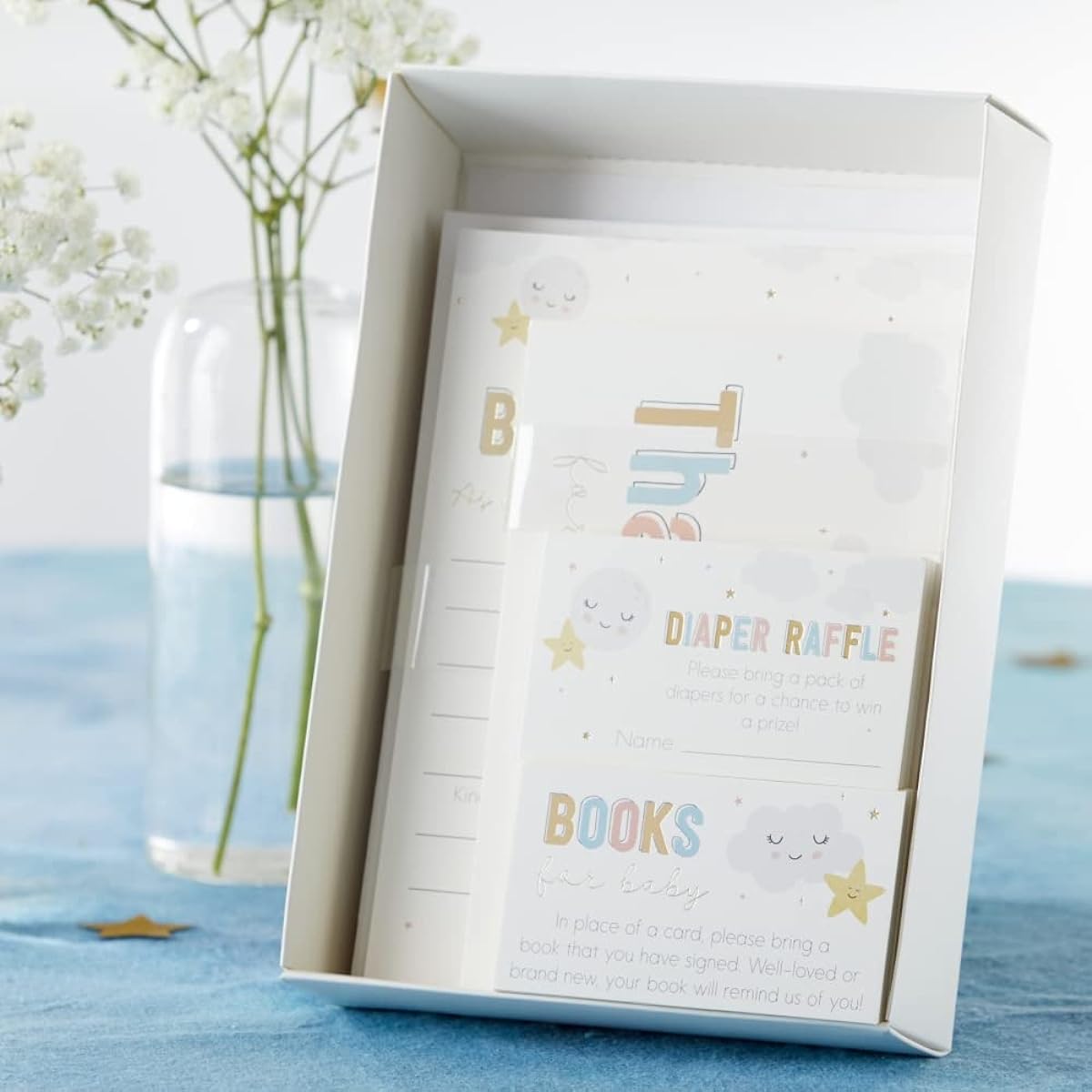 Kate Aspen Glitter Invitations & Thank You Cards, Set of 25, Little Peanuts, One Size, Block Box Decorations