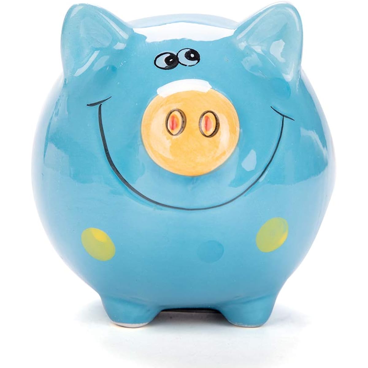 FOVSHNG Ceramic Piggy Bank for Kids, Cute Money Box for Girls and Boys Gift, Blue